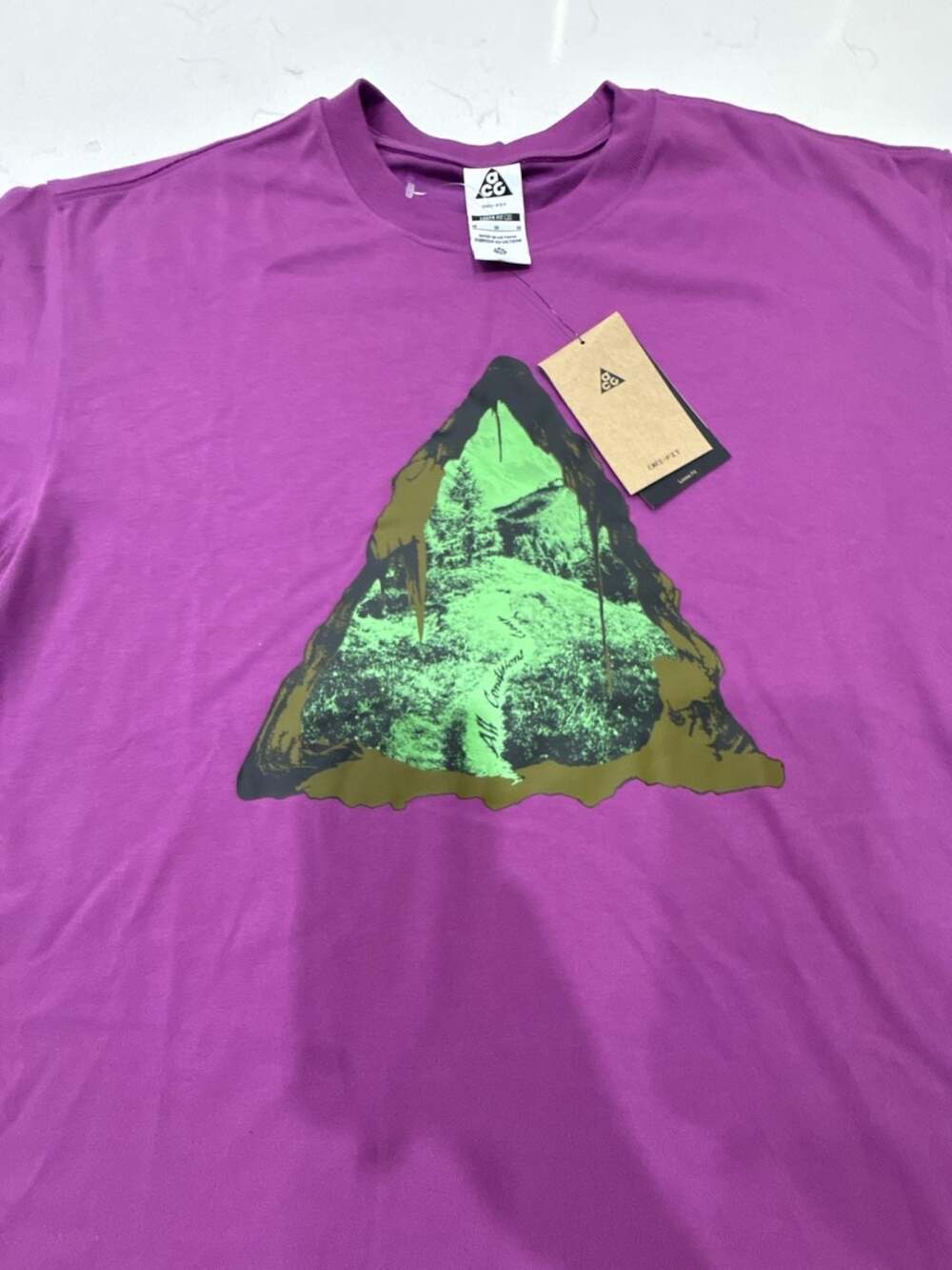 Nike ACG Nature Graphic Dri-FIT T-Shirt in Viola Purple